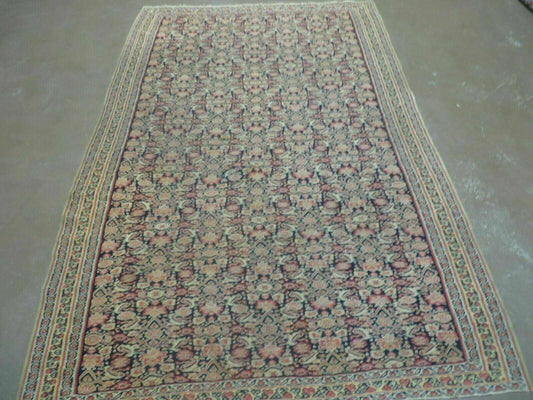 4' X7' Antique Handmade Turkish Wool Kilim Soumak Flat Weave Rug Tribal Organic