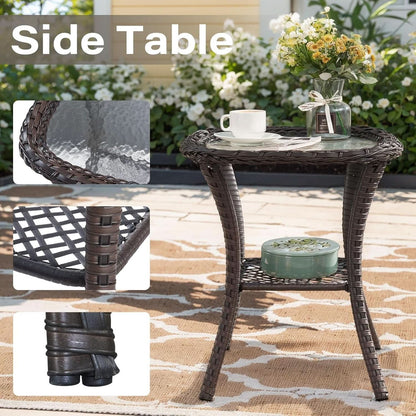 8 Piece Patio Furniture Set With 50000 BTU Fire Pit