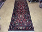 3' 4" X 9' Antique Handmade Wool Rug Runner Floral Organic Dyes Red Nice