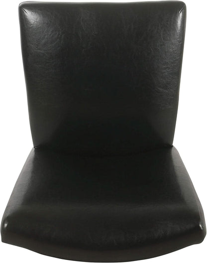 Parsons Dining Chair Black Faux Leather Modern Style