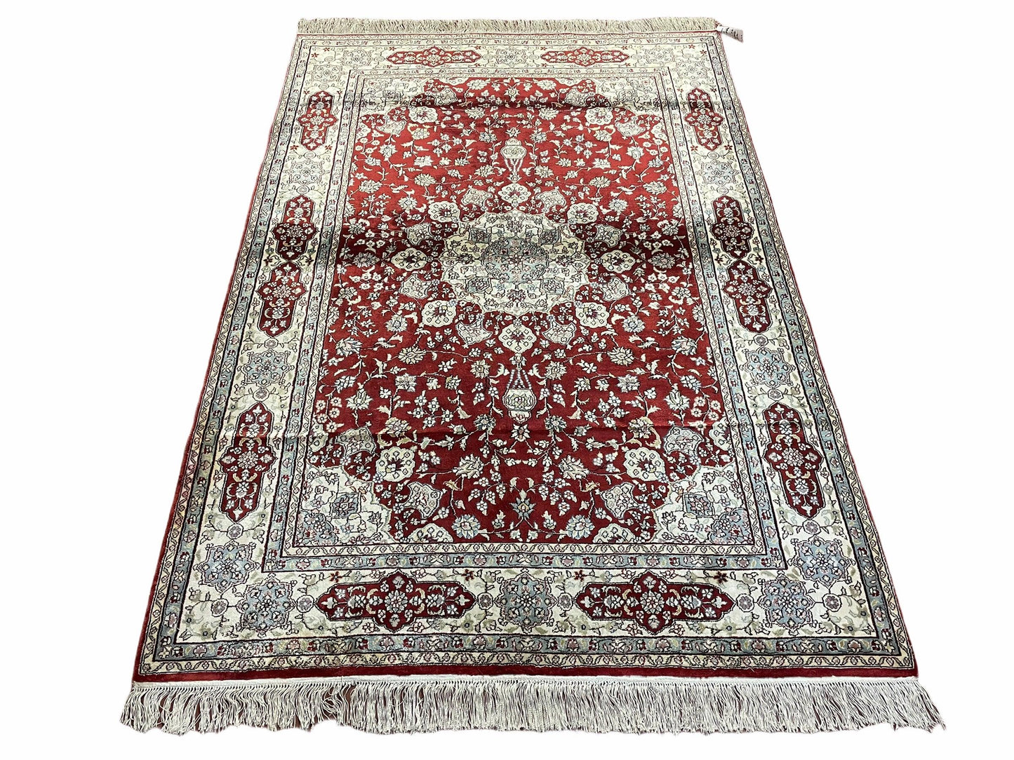 4' X 6' Vintage Fine Handmade Chinese Oriental Silk Rug 400 KPSI Wow