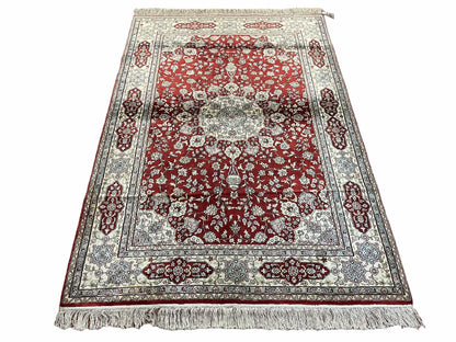 4' X 6' Vintage Fine Handmade Chinese Oriental Silk Rug 400 KPSI Wow