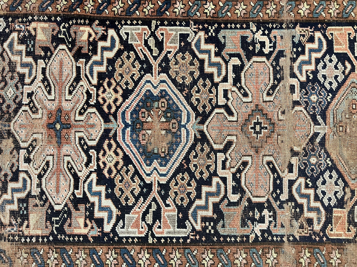 Antique Persian Tribal Runner Rug 4.6 x 9.8, Kurdish Runner, Rug for Hallway or Kitchen, 1920s Carpet, Wool Handmade Rug