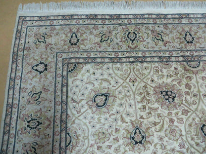 6' X 9' Vintage Fine Handmade Pakistan Oriental Floral Wool Rug Carpet Nice