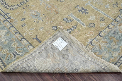 Multi Sizes Warm Beige Hand Knotted Traditional Oushak Wool Oriental Area Rug