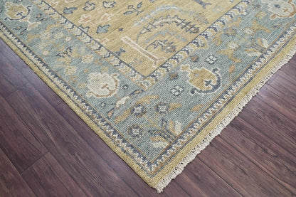 Multi Sizes Warm Beige Hand Knotted Traditional Oushak Wool Oriental Area Rug