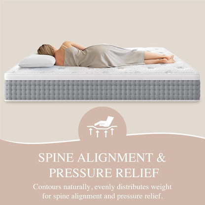 Firm Queen 14 Inch Mattress Hybrid Lumbar Support Plus