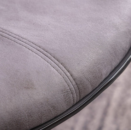 Weathered Gray Upholstery Adjustable Swivel Barstools Set