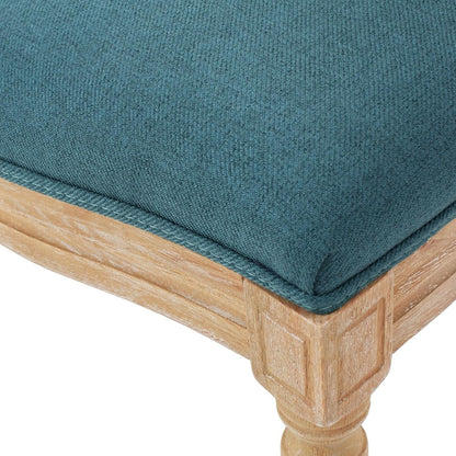 Phinnaeus Fabric Dining Chairs Set Dark Teal Two Piece