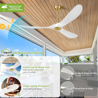 52 Inch Ceiling Fan With Remote DC Motor Indoor Outdoor Use