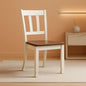 Rake Back Cottage Dining Chair Set Of Two Brown And White