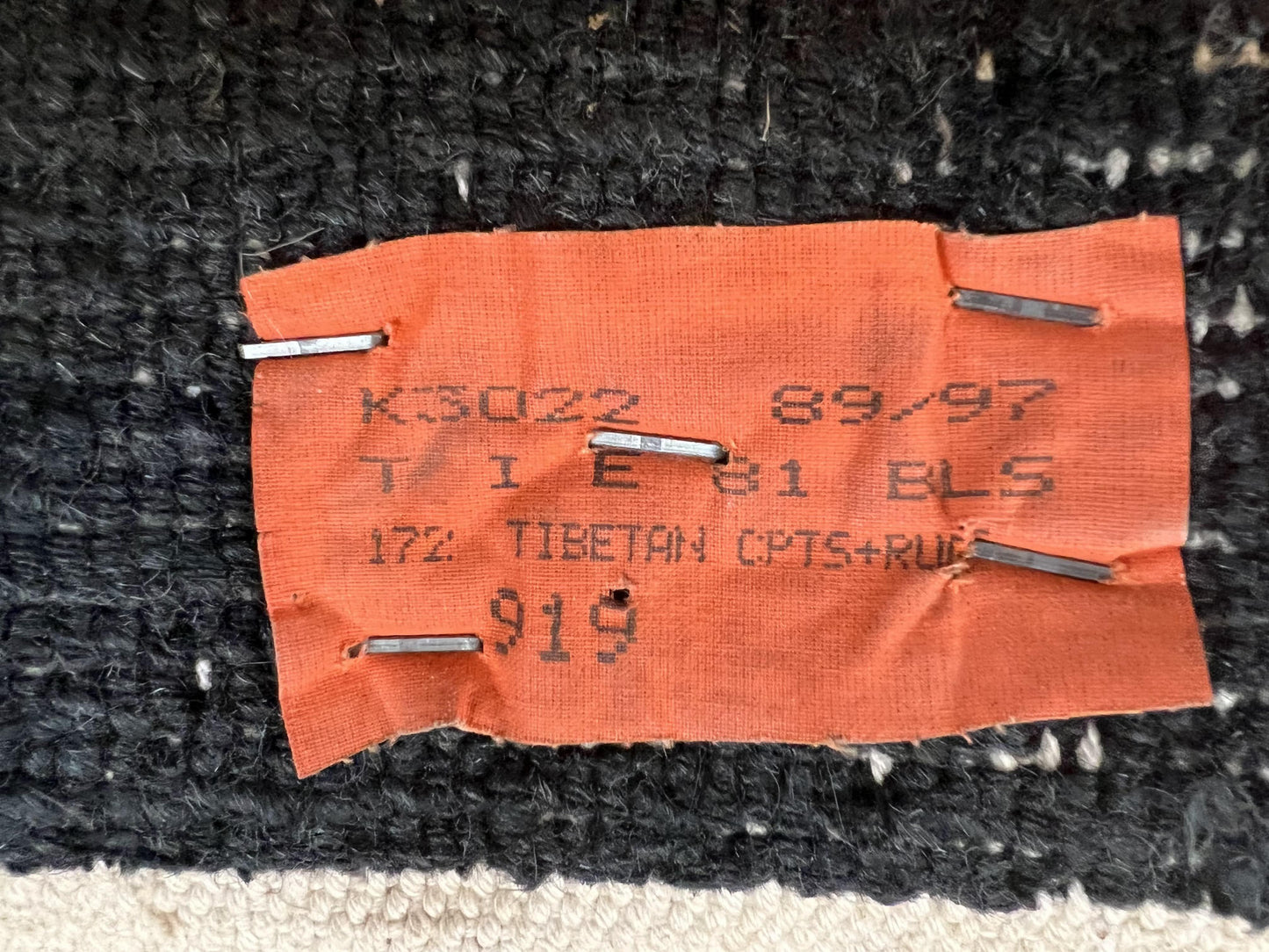 Tibetan Rug 9x12, Hand Knotted Tibet Nepali Contemporary Carpet 9 x 12 ft, Black and Tan, Handmade Area Rug Room Sized, Nepalese Rug