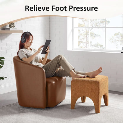 Curry Seventeen Inch Ottoman Footstool Living Room Decor