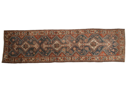 4x14 Vintage Distressed Hamadan Rug Runner