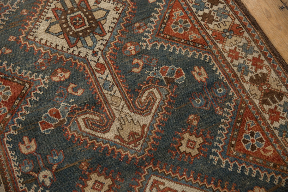 4x14 Vintage Distressed Hamadan Rug Runner