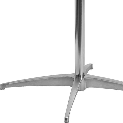 Natural Birch Wood Round Cocktail Table Adjustable