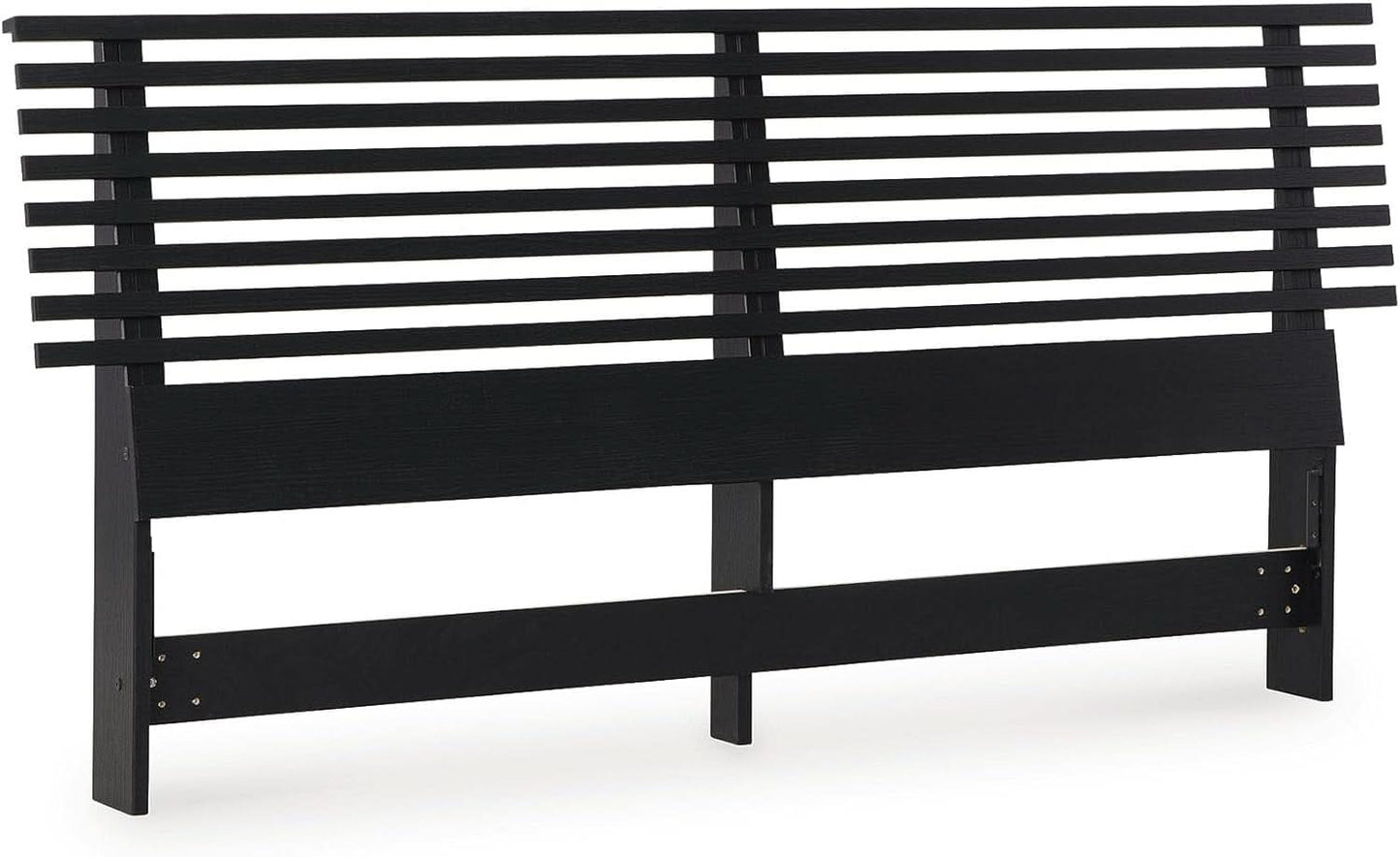 Modern Black Queen Slat Headboard Stylish Bedroom Design