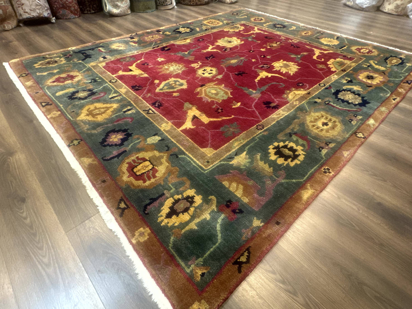 Tufenkian Rug 8x10, Tibetan Room Sized Carpet, Soft Thick Wool Pile