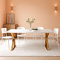 White Gold Sector 87 Inch Modern Dining Table Home