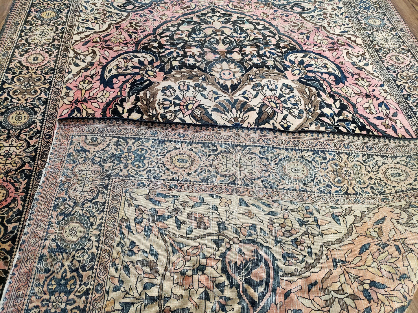 Antique Persian Farahan Rug, 4'1" x 6' 5"