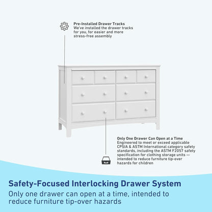 White Six Drawer Dresser For Nursery Organization Solutions