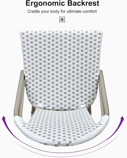French Style Outdoor Bar Stools Set Of 2 27 Inch White And Grey