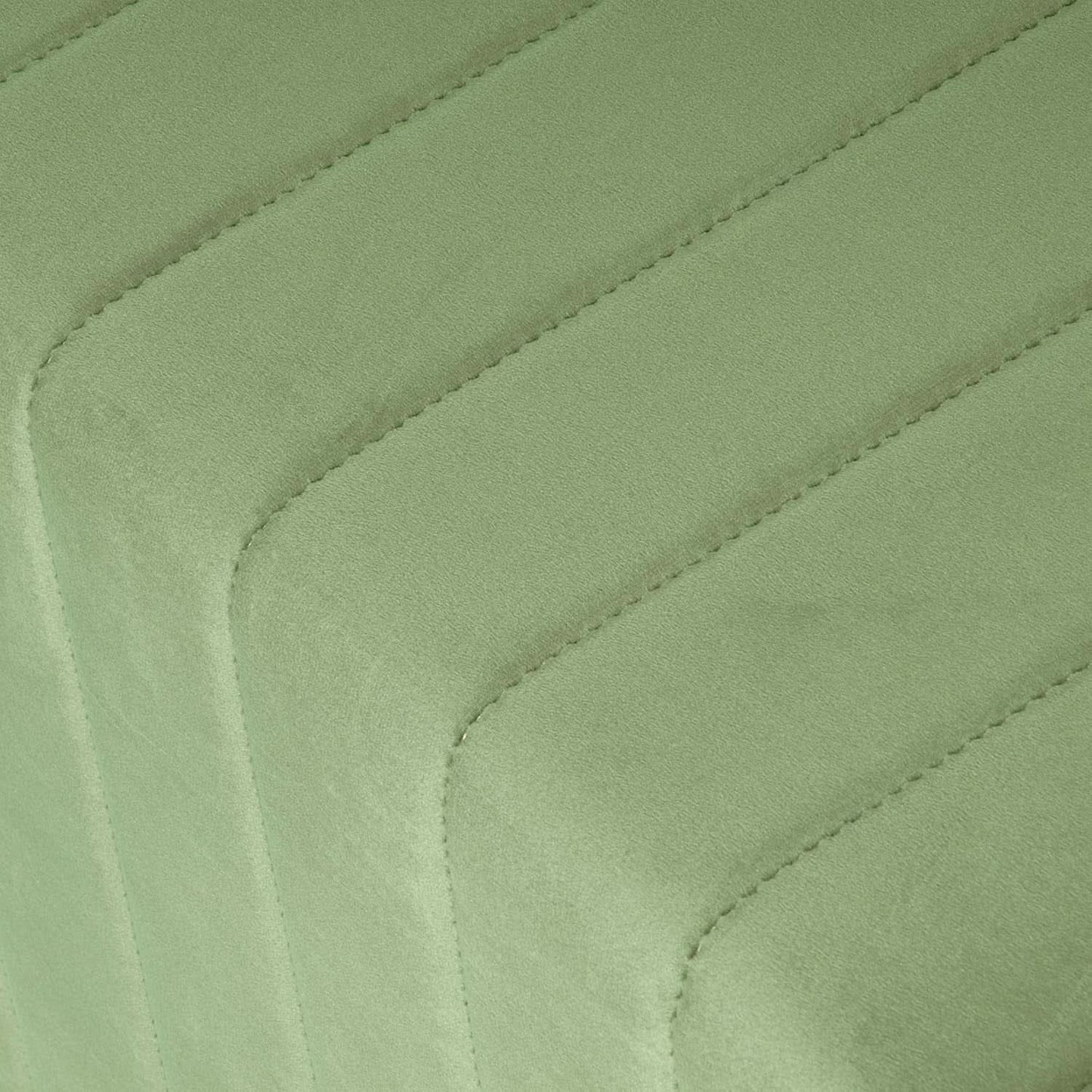 Green Velvety Tufted Ottoman Footstool 18.5 Inches