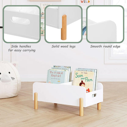 Montessori Toddler Bookshelf With Adjustable Dividers