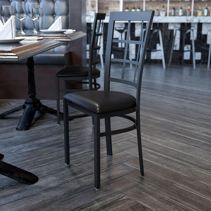 Hercules Series Window Back Restaurant Chair Black