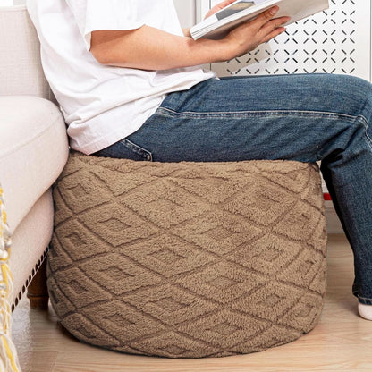 20x14 Inches Light Coffee Ultra Soft Foot Rest Ottoman