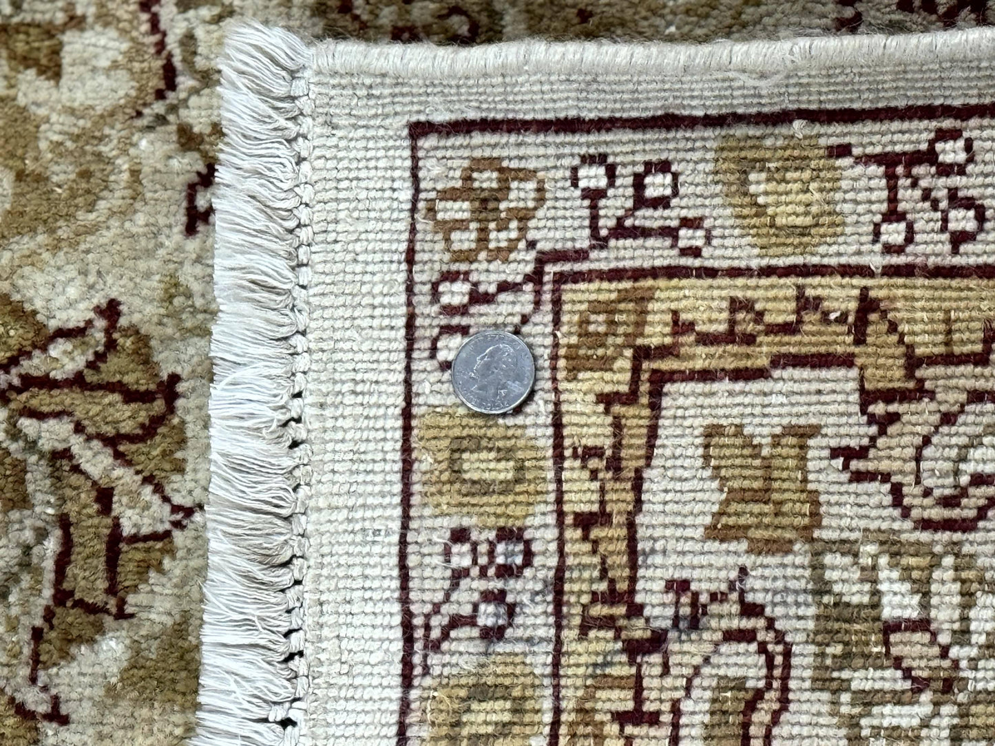 Turkish Oushak Rug 6x9, Vintage, Beige