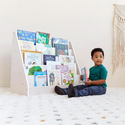 Single Sided Book Display Classroom Bookshelf White Wash