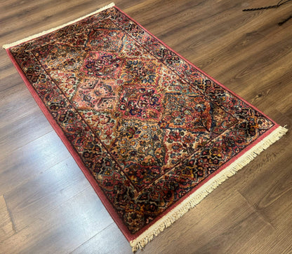 3x5 Karastan Multicolor Panel Kirman Rug #717, Wool Original 700 Series
