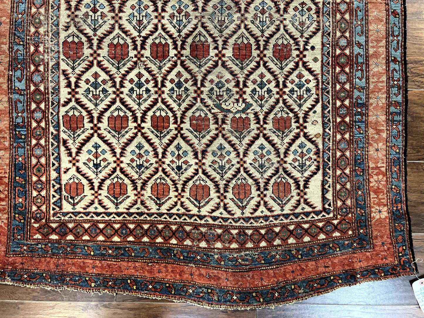 Antique Caucasian Rug 4x6, Hand Knotted Wool Carpet, Shirvan Rug