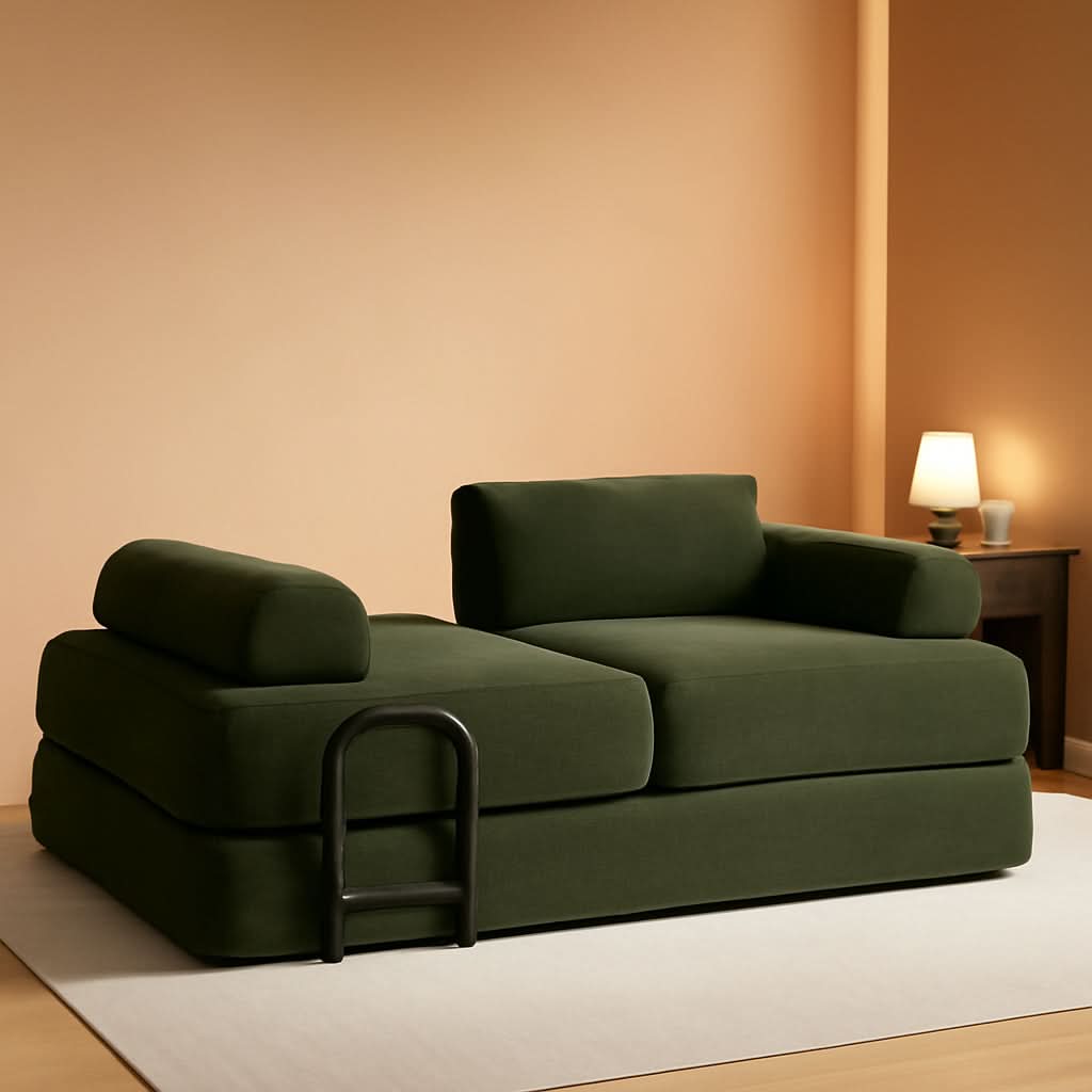 Seventy NineIn Convertible Sleeper Sofa Light Green