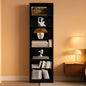 8 Tier Media Tower Rack With Adjustable Shelves Black 70 Inch Tall