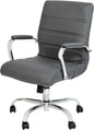 Gray LeatherSoft Office Chair With Swivel Adjustable Height