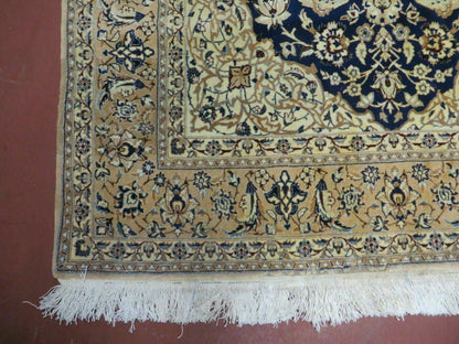 4' X 6' Handmade Ultra Fine India Floral Oriental Wool Silk Rug Hand Knotted