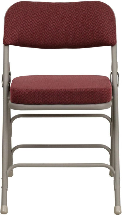 Hercules Folding Chairs Cushioned Burgundy Set of 2