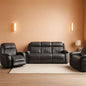3 Piece Recliner Living Room Set In Brownish Gray Microfiber
