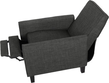 Emmie Fabric Recliner Set Of 2 Moss Gray Recliners