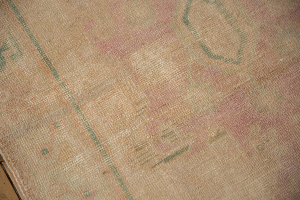 4x9.5 Vintage Distressed Oushak Rug Runner
