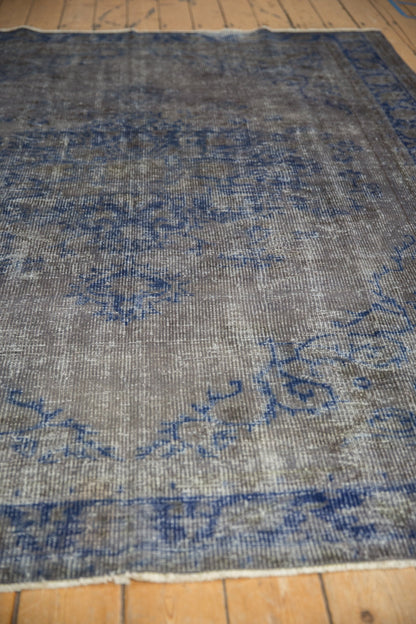 6.5x9 Vintage Distressed Overdyed Oushak Carpet