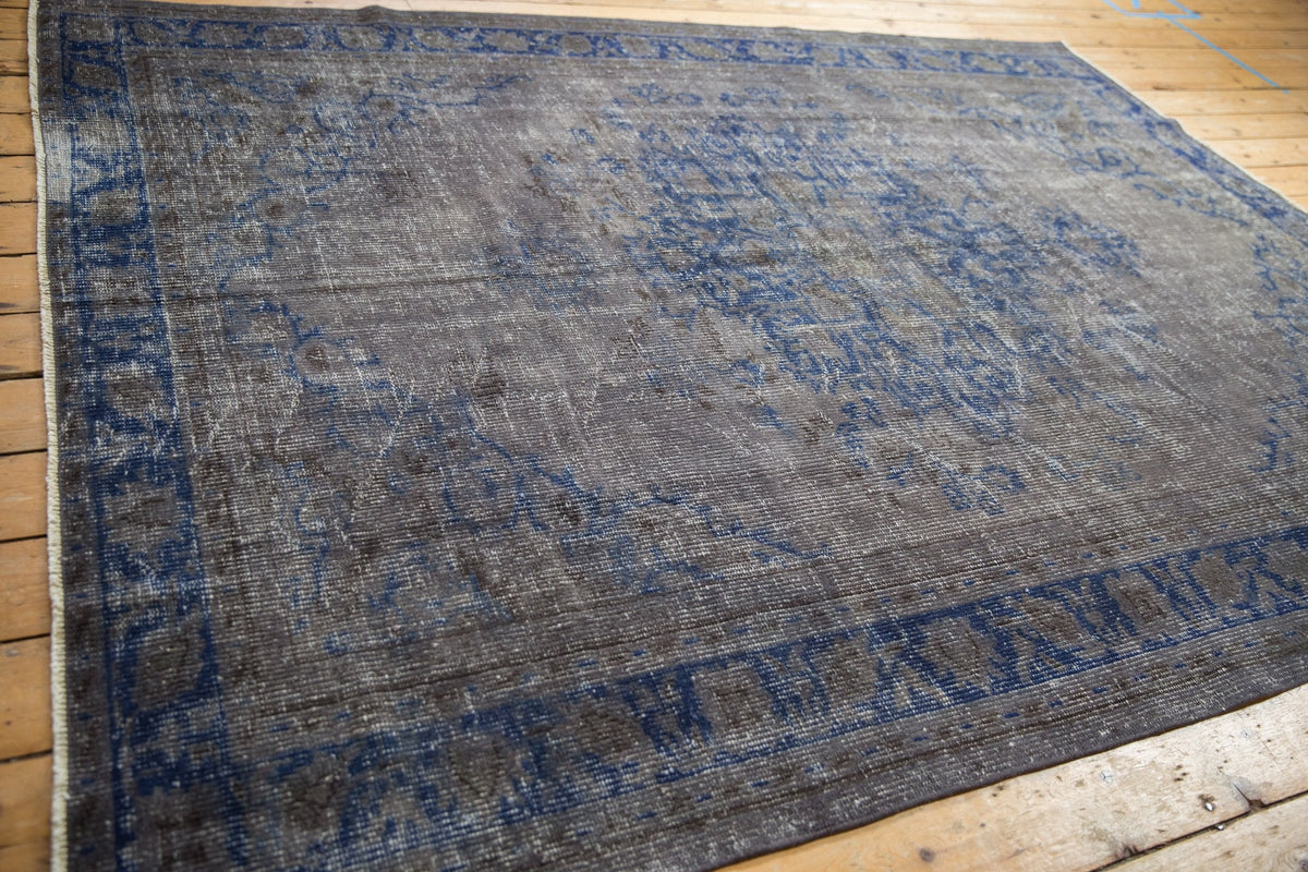 6.5x9 Vintage Distressed Overdyed Oushak Carpet