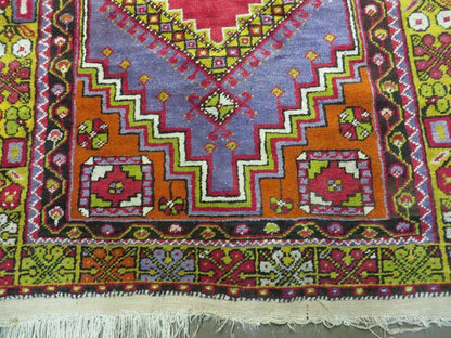 4' X 7' Antique Handmade Turkish Oushak Wool Rug Carpet Red Nice