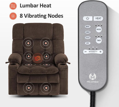 Large Power Lift Recliner With Massage And USB Ports
