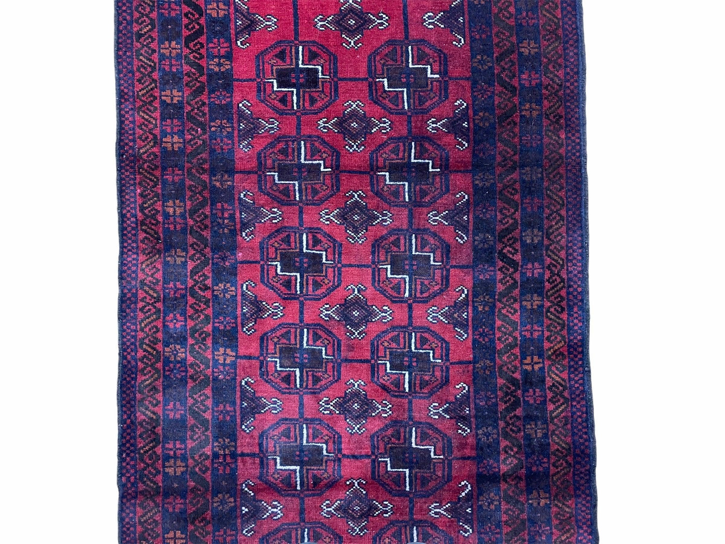 3 X 5 Vintage Handmade Tribal Wool Rug Balouchi Rug Afghan Rug Red Beige Nice