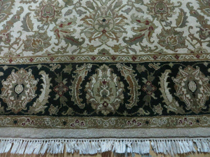 6' X 9' Vintage Handmade India Top Quality Jaipur Floral Oriental Tea Wash Nice
