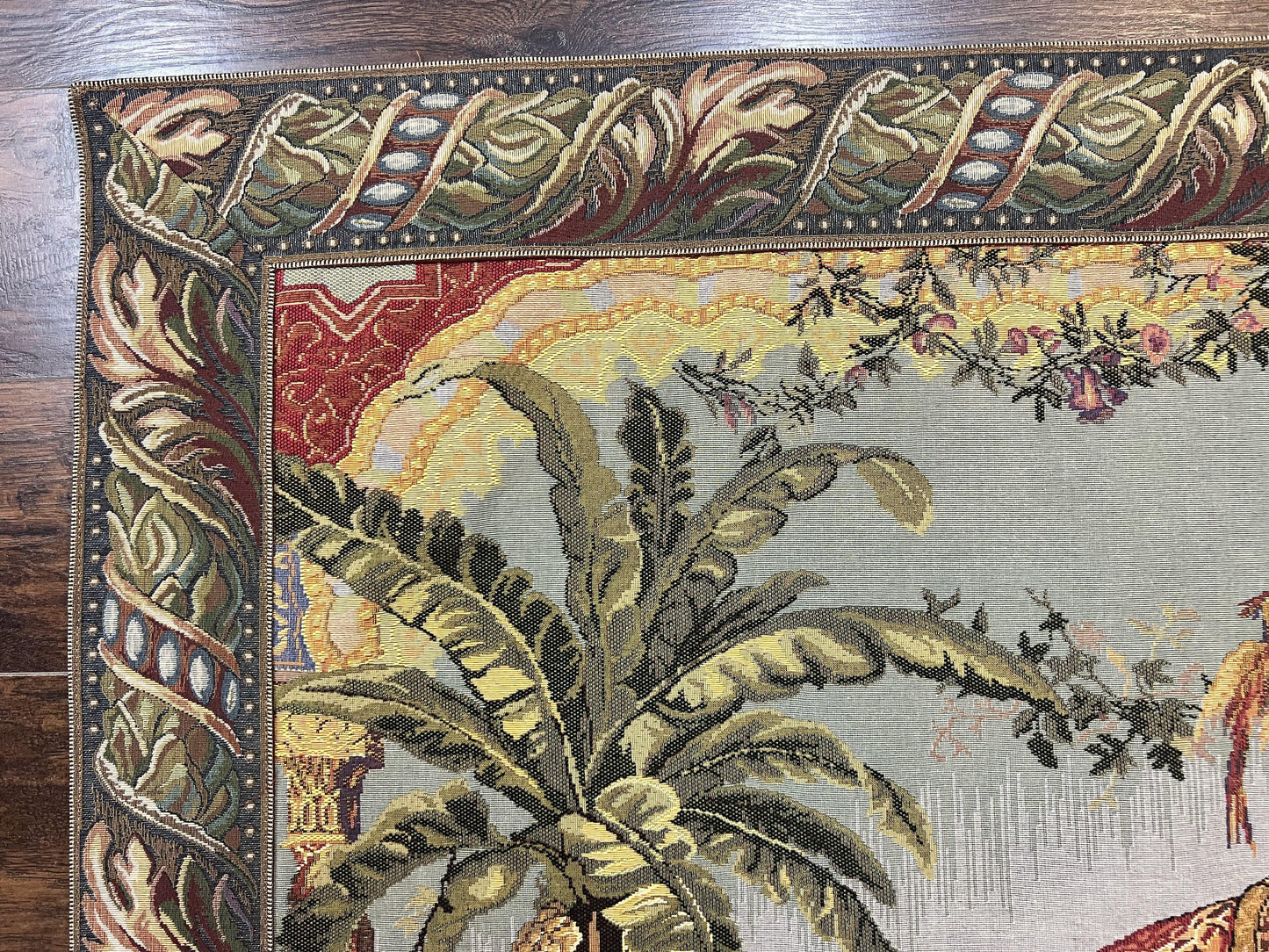 Vintage Tapestry 4 x 5.6, Adorned Elephant Pictorial