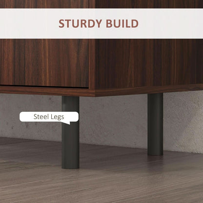 Rustic Brown Sideboard Buffet Cabinet With Three Drawers